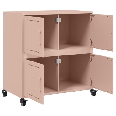 vidaXL Ντουλάπι Ροζ 68x39x72cm από Ατσάλι 1 τεμ.