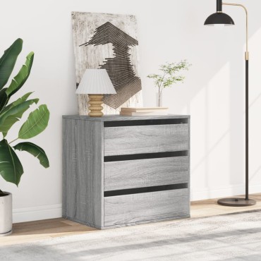 vidaXL Συρταριέρα Γκρι Sonoma 60x41x58cm από Επεξεργ. Ξύλο 1 τεμ.