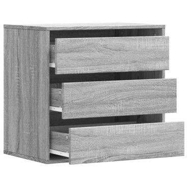 vidaXL Συρταριέρα Γκρι Sonoma 60x41x58cm από Επεξεργ. Ξύλο 1 τεμ.
