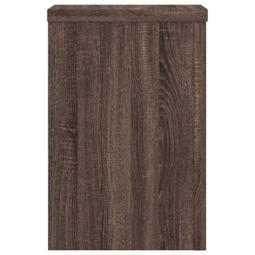vidaXL Βάσεις Φυτών 2 Τεμ. Καφέ Δρυς 25x25x35 εκ. Επεξεργασμένο Ξύλο
