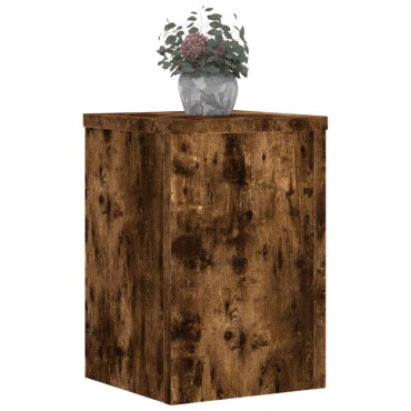vidaXL Βάσεις Φυτών 2Τεμ. Καπνιστή Δρυς 25x25x35εκ. Επεξεργασμένο Ξύλο