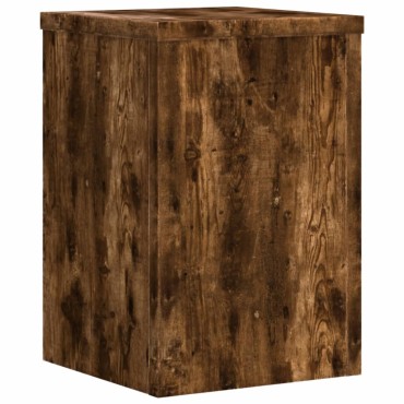 vidaXL Βάσεις Φυτών 2Τεμ. Καπνιστή Δρυς 25x25x35εκ. Επεξεργασμένο Ξύλο