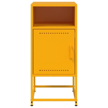 vidaXL Κομοδίνο Μουσταρδί 36x39x78cm από Χάλυβα 1 τεμ.