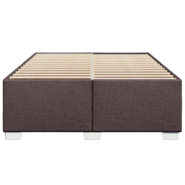 vidaXL Σκελετός Κρεβατιού Χωρίς Στρώμα Καφέ 140x200 εκ.Υφασμάτινο
