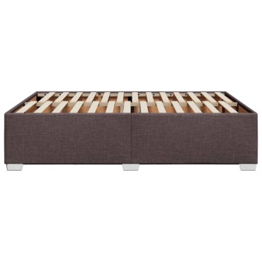 vidaXL Σκελετός Κρεβατιού Χωρίς Στρώμα Καφέ 140x200 εκ.Υφασμάτινο