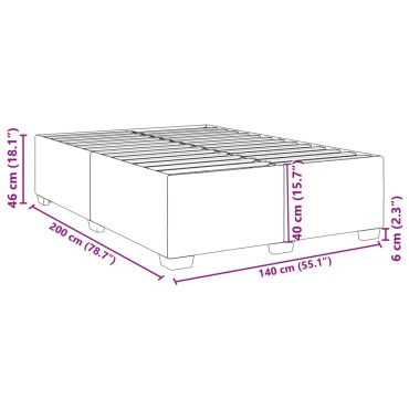 vidaXL Σκελετός Κρεβατιού Χωρίς Στρώμα Καφέ 140x200 εκ.Υφασμάτινο