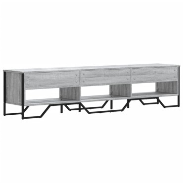 vidaXL Έπιπλο Τηλεόρασης Γκρι Sonoma 180x34x41cm από Επεξεργ. Ξύλο
