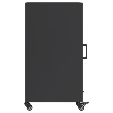 vidaXL Ντουλάπι Μαύρο 36x39x72cm από Ατσάλι 1 τεμ.