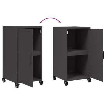 vidaXL Ντουλάπι Μαύρο 36x39x72cm από Ατσάλι 1 τεμ.