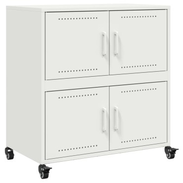 vidaXL Μπουφές Λευκό 68x39x72cm από Ατσάλι 1 τεμ.