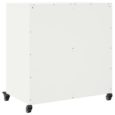 vidaXL Μπουφές Λευκό 68x39x72cm από Ατσάλι 1 τεμ.