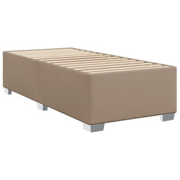 vidaXL Κρεβάτι Boxspring με Στρώμα Καπουτσίνο 80x200cm Συνθ. Δέρμα 1 τεμ. - Μονό