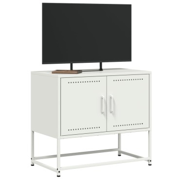 vidaXL Έπιπλο Τηλεόρασης Λευκό 68,5x39x60,5cm από Ατσάλι