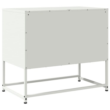 vidaXL Έπιπλο Τηλεόρασης Λευκό 68,5x39x60,5cm από Ατσάλι