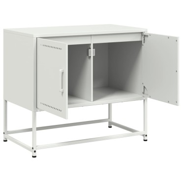 vidaXL Έπιπλο Τηλεόρασης Λευκό 68,5x39x60,5cm από Ατσάλι