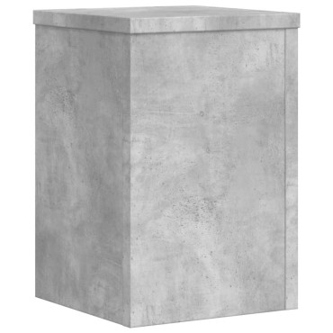 vidaXL Βάσεις Φυτών 2 τεμ. Γκρι Σκυρ. 25x25x35 εκ. Επεξεργασμένο Ξύλο