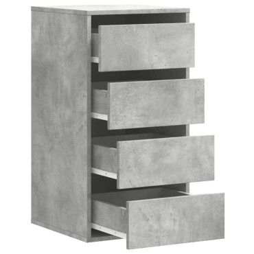 vidaXL Συρταριέρα Γκρι Σκυροδέματος 40x41x76cm Επεξεργ. Ξύλο 1 τεμ.