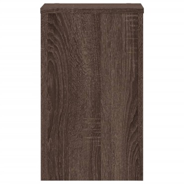 vidaXL Βάσεις Φυτών 2 Τεμ. Καφέ Δρυς 30x30x50 εκ. Επεξεργασμένο Ξύλο