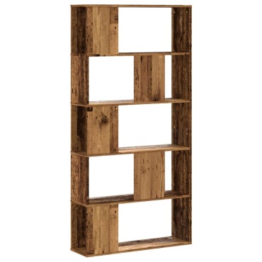 vidaXL Βιβλιοθήκη 5 Επιπέδων 80,5x23,5x162,5cm Επεξεργ. Ξύλο 1 τεμ.