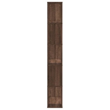 vidaXL Βιβλιοθήκη 5 Επιπέδων Καφέ Δρυς 80,5x23,5x162,5cm Επεξεργ. Ξύλο 1 τεμ.