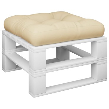 vidaXL Μαξιλάρι Παλέτας Μπεζ 60x60x12cm Υφασμάτινο