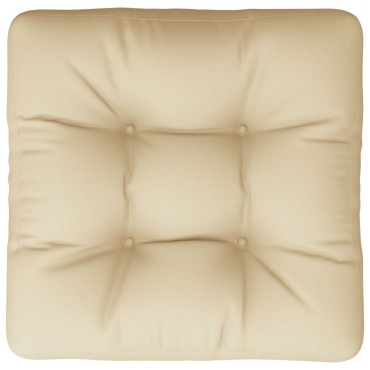 vidaXL Μαξιλάρι Παλέτας Μπεζ 60x60x12cm Υφασμάτινο