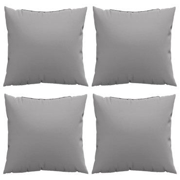 vidaXL Μαξιλάρια Καναπέ 4 τεμ. Γκρι 60x60cm Υφασμάτινα