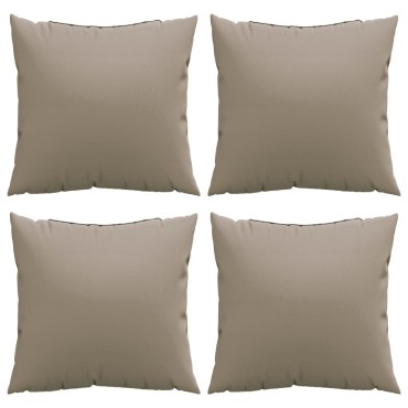 vidaXL Μαξιλάρια Καναπέ 4 τεμ. Taupe 50x50cm Υφασμάτινα