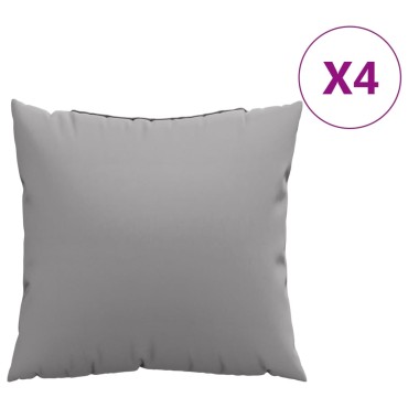 vidaXL Μαξιλάρια Καναπέ 4 τεμ. Γκρι 50x50cm Υφασμάτινα