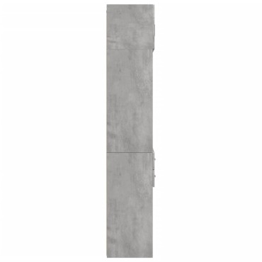 vidaXL Ραφιέρα με Ντουλάπια Γκρι Σκυροδέμ. 70x42,5x225cm Επεξ. Ξύλο 1 τεμ.