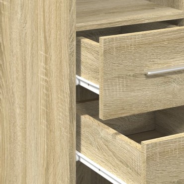 vidaXL Ντουλάπι Αποθήκευσης Στενό Δρυς 30x42,5x225cm Επεξεργ. Ξύλο 1 τεμ.