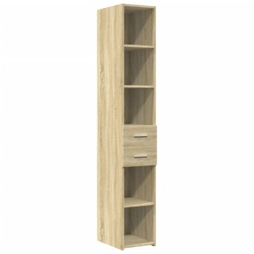 vidaXL Ντουλάπι Αποθήκευσης Στενό Δρυς 30x42,5x225cm Επεξεργ. Ξύλο 1 τεμ.