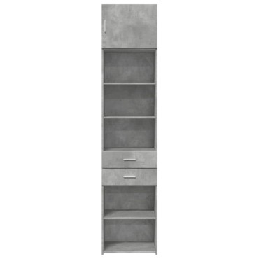 vidaXL Ντουλάπι Αποθήκευσης Στενό Γκρι 50x42,5x225cm Επεξεργ. Ξύλο 1 τεμ.