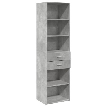 vidaXL Ντουλάπι Αποθήκευσης Στενό Γκρι 50x42,5x225cm Επεξεργ. Ξύλο 1 τεμ.
