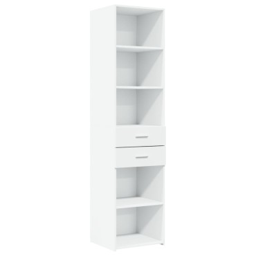 vidaXL Ντουλάπι Αποθήκευσης Στενό Λευκό 45x42,5x225cm Επεξεργ. Ξύλο 1 τεμ.