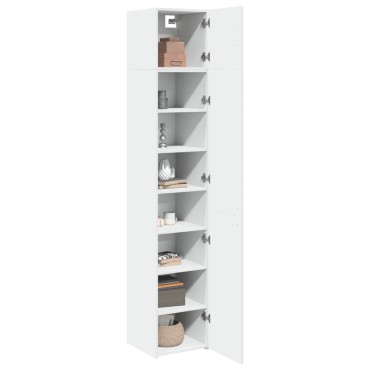vidaXL Ντουλάπι Αποθήκευσης Στενό Λευκό 40x42,5x225cm Επεξεργ. Ξύλο 1 τεμ.