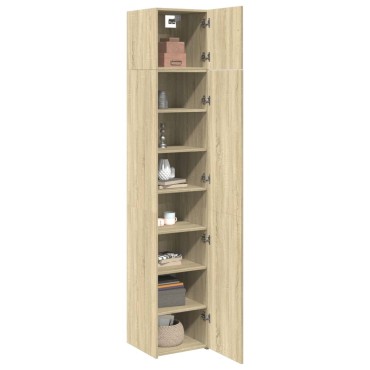 vidaXL Ντουλάπι Αποθήκευσης Στενό Δρυς 40x42,5x225cm Επεξεργ. Ξύλο 1 τεμ.