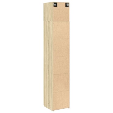 vidaXL Ντουλάπι Αποθήκευσης Στενό Δρυς 40x42,5x225cm Επεξεργ. Ξύλο 1 τεμ.