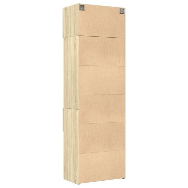 vidaXL Ραφιέρα με Ντουλάπια Sonoma Δρυς 70x42,5x225cm Επεξ. Ξύλο 1 τεμ.