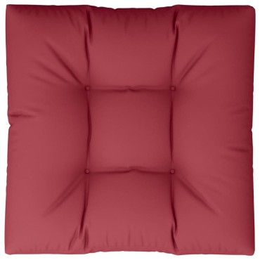 vidaXL Μαξιλάρι Παλέτας Μπορντό 80x80x12cm Υφασμάτινο