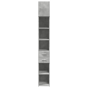 vidaXL Ντουλάπι Αποθήκευσης Στενό Γκρι 30x42,5x225cm Επεξεργ. Ξύλο 1 τεμ.