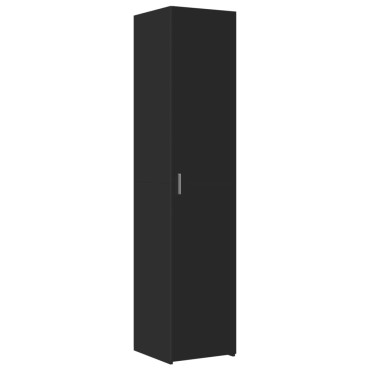 vidaXL Ντουλάπι Αποθήκευσης Στενό Μαύρο 40x42,5x225cm Επεξεργ. Ξύλο 1 τεμ.
