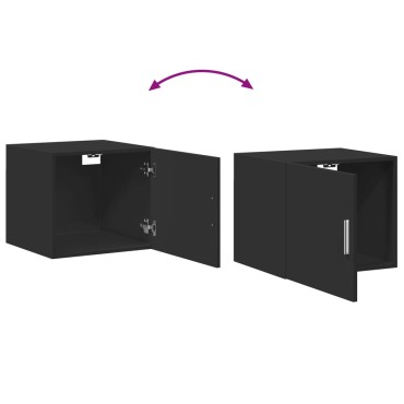 vidaXL Ντουλάπι Αποθήκευσης Στενό Μαύρο 45x42,5x225cm Επεξεργ. Ξύλο 1 τεμ.