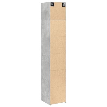 vidaXL Ντουλάπι Αποθήκευσης Στενό Γκρι 40x42,5x225cm Επεξεργ. Ξύλο 1 τεμ.