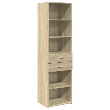 vidaXL Ντουλάπι Αποθήκευσης Στενό Δρυς 50x42,5x225cm Επεξεργ. Ξύλο 1 τεμ.