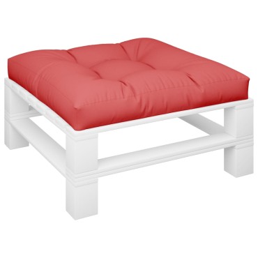 vidaXL Μαξιλάρι Καναπέ Παλέτας Κόκκινο 80x80x12cm Υφασμάτινο