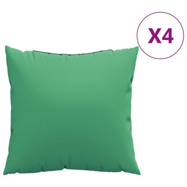 vidaXL Μαξιλάρια Καναπέ 4 τεμ. Πράσινη 60x60cm Υφασμάτινα