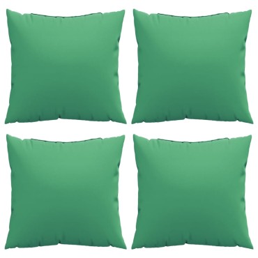 vidaXL Μαξιλάρια Καναπέ 4 τεμ. Πράσινη 60x60cm Υφασμάτινα