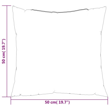 vidaXL Μαξιλάρια Καναπέ 4 τεμ. Σχέδιο Φύλλων 50x50cm Υφασμάτινα
