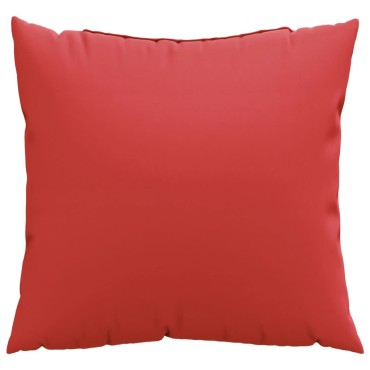 vidaXL Μαξιλάρια Καναπέ 4 τεμ. Κόκκινο 50x50cm Υφασμάτινα